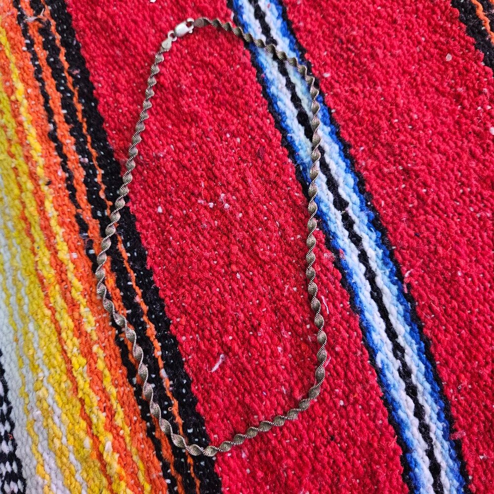 twist sterling silver chain necklace choker